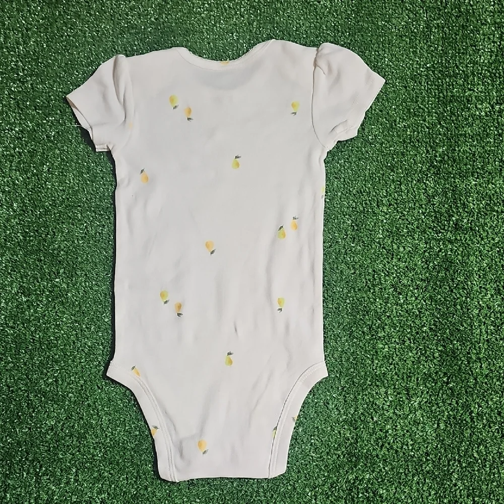Carter's White Bodysuit with Yellow Accents